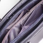 Сумка женская, 1 отдел с перегородкой, наружный карман, длинный ремень, цвет серый - Фото 5