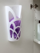 Корзина для пакетов IDEA «Геометрия», пластик, 18×9×35 см, белая - Фото 6