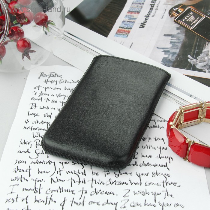 Чехол Time для телефона, с ремешком, размер 33, 66x126x10 мм, цвет чёрный - Фото 1