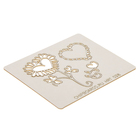 Чипборд картон "Сердечки цветочки" толщ.0,9-1,15 мм, 2х2см, 3х3см и 3,5х6см - Фото 3