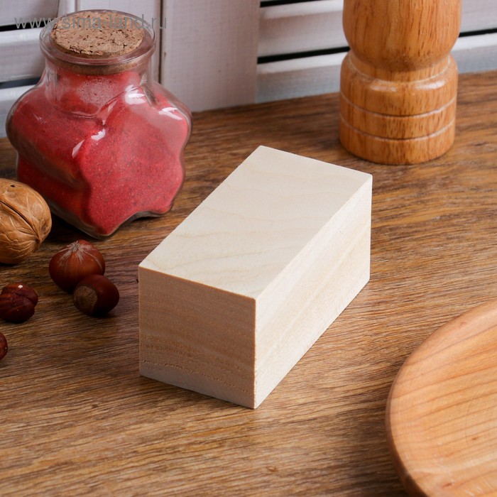 Брусок для резьбы по дереву, росписи, из липы, 50×50×100 мм - Фото 1