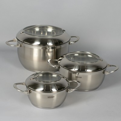 Набор кастрюль Maruska, 3 шт: 1,4 л, 2,6 л, 5,8 л