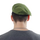 Берет военного с кокардой для взрослых, цвет зелёный - Фото 2