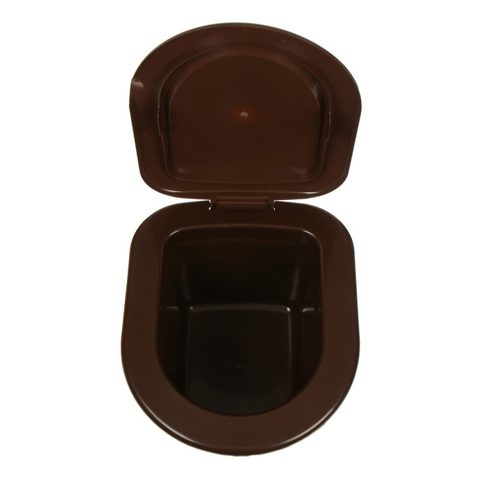 Ведро-туалет, h = 20 см, 11 л, коричневое - фото 1905393400