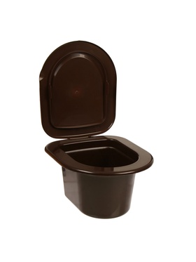 Ведро-туалет, 11 л, коричневый