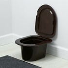 Ведро-туалет, h = 20 см, 11 л, коричневое - фото 317956751