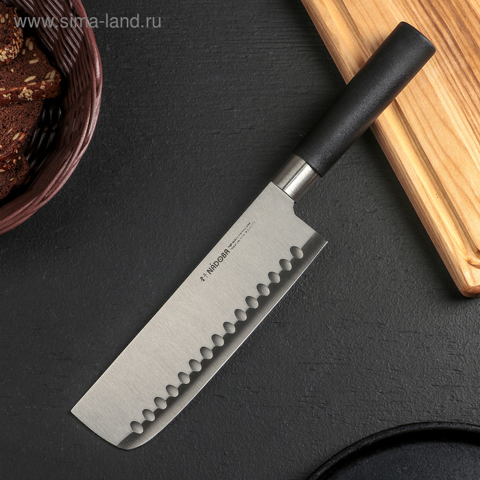 Нож кухонный NADOBA KEIKO Тэппанъяки, лезвие 18,5 см - Фото 1