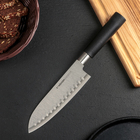 Нож кухонный NADOBA KEIKO Сантоку с углублениями, лезвие 17,5 см - Фото 1