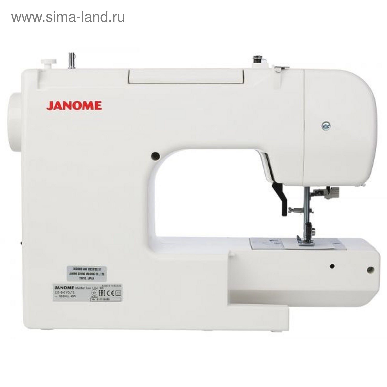 Швейная машина Janome Sew Line 300, 40 Вт, 15 операций, полуавтомат,  бело-голубая (1921291) - Купить по цене от 20 601.00 руб. | Интернет  магазин SIMA-LAND.RU