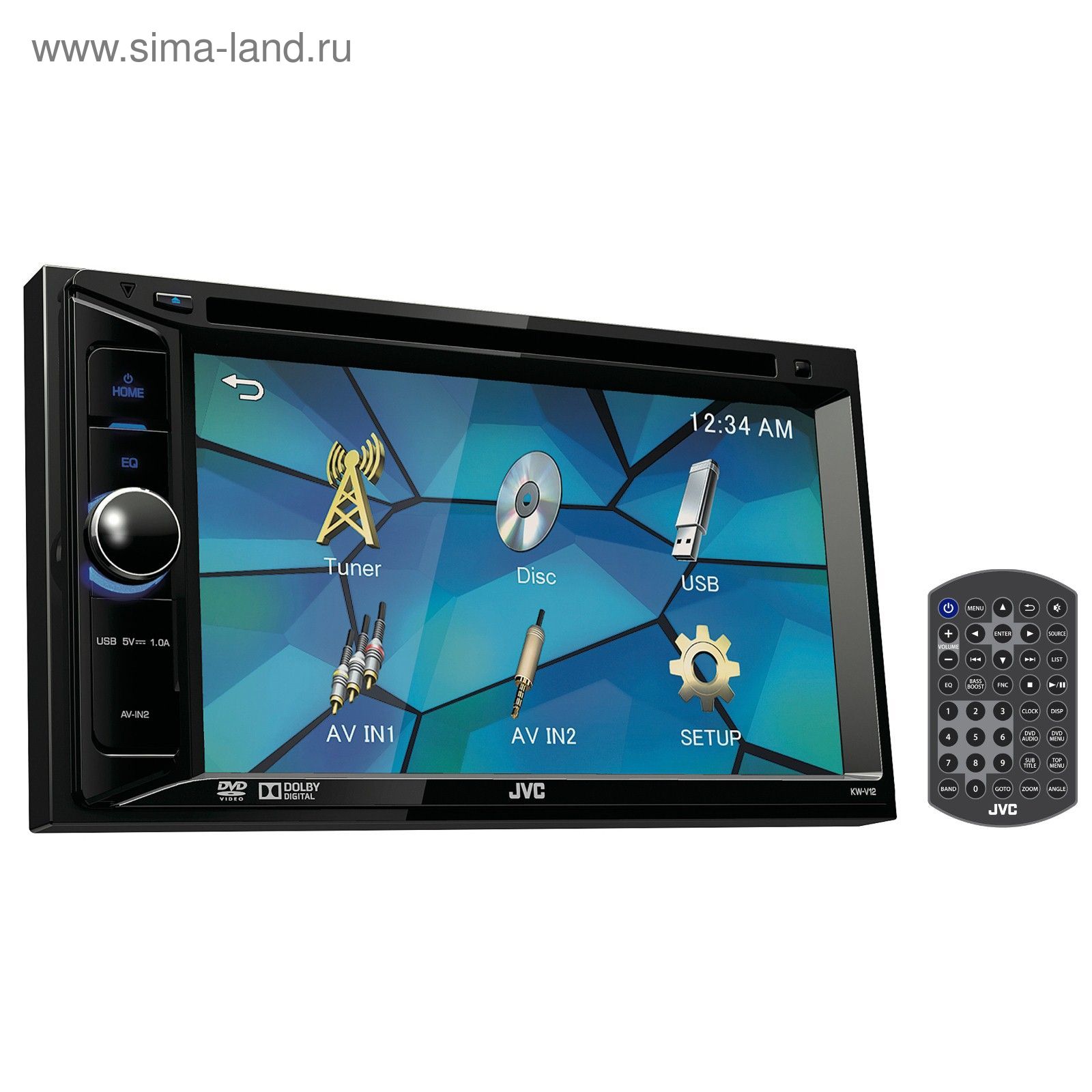 Автомагнитола JVC KW-V12 DVD (75695) - Купить по цене от 9 533.00 руб. |  Интернет магазин SIMA-LAND.RU