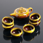 Набор для чайной церемонии керамический «Черепашка», 7 предметов: чайник 150 мл, 6 пиал 50 мл - Фото 1