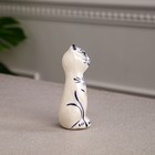Статуэтка "Котик", роспись, бело-синяя, керамика, 11 см, микс - Фото 2
