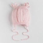 Шапка для девочки "Кнопик", возраст 0-3 мес. (38-40), цвет розовый 5965-7с_М - Фото 3