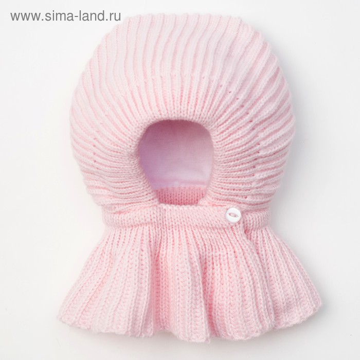 Шапка для девочки "Капор-мини", возраст 3-6 мес. (40-42), цвет розовый 6146-10с_М - Фото 1