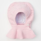 Шапка для девочки "Капор Подснежник", возраст 0-3 мес. (38-40), цвет розовый 7839-7013пш_М - Фото 1