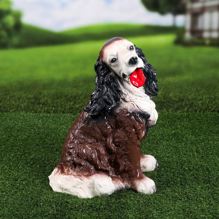 Садовая фигура "Спаниель", разноцветная, гипс, 36 см - Фото 1