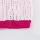 Шапка для девочки "Виллина", размер 48-50 (2-4 года), цвет розовый/малина 8904-32с - Фото 3