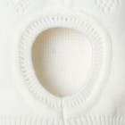 Шапка для девочки "Шлем Бантики", размер 44-46 (12-18 мес.), цвет белый 8096-22с_М - Фото 3