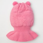Шапка для девочки "Шлем Ариша", размер 44-46 (12-18 мес.), цвет розовый 8034-25с_М - Фото 5