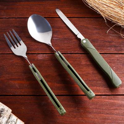 Набор туриста в чехле 3 в 1 Мастер К, зеленый