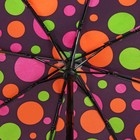Зонт автоматический «Круги», 3 сложения, 8 спиц, R = 53 см, цвет бордовый/оранжевый/зелёный - Фото 3