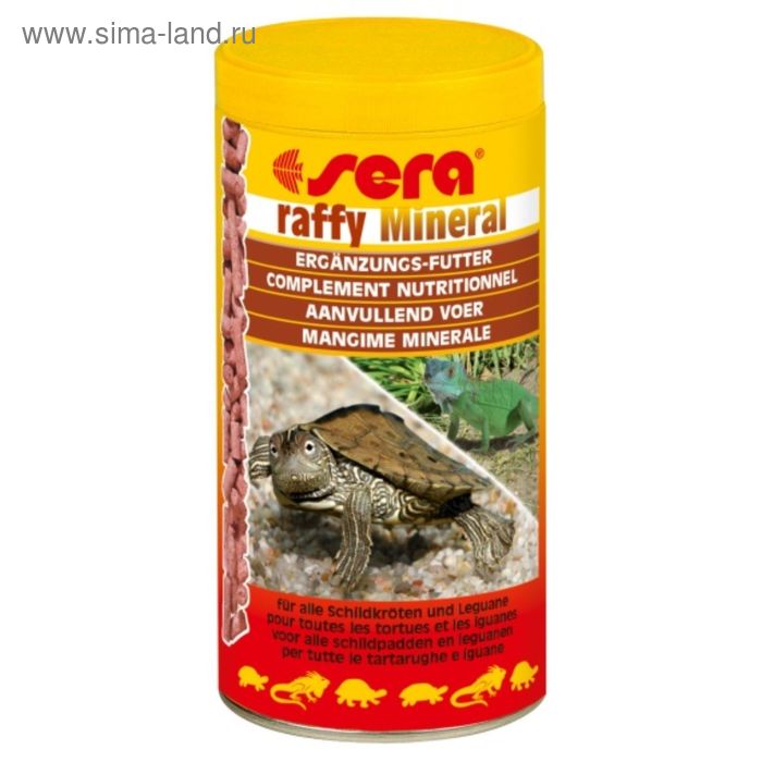 Корм Sera Raffi Mineral плотоядных рептилий, 1000 мл, 250 г - Фото 1