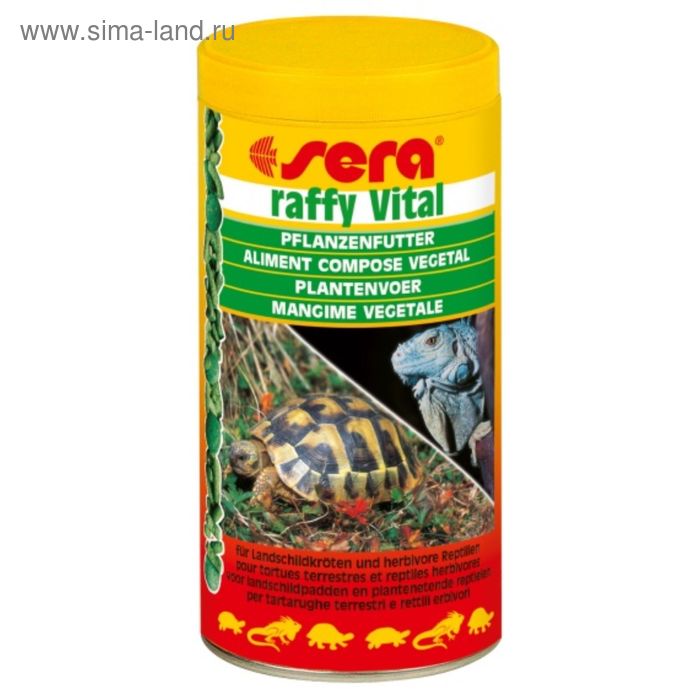 Корм Sera Raffi Vital для растительноядных рептилий, 10 л, 1,7 кг - Фото 1