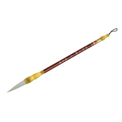 Кисть круглая для каллиграфии, ворс «Коза», №1, ручка из дерева, в блистере, диаметр-0.8 см, длина-2.5 см