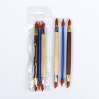 Набор кистей для рисования, 3 штуки, круглые, двусторонние, резиновые - Фото 4