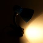 Лампа настольная Е27 220V с выкл. на зажиме "Голубая" металл, пластик 25х10х13 см - Фото 2