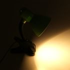 Лампа настольная Е27 220V с выкл. на зажиме "Зелёная" металл, пластик 25х10х13 см - Фото 2