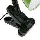 Лампа настольная Е27 220V с выкл. на зажиме "Зелёная" металл, пластик 25х10х13 см - Фото 3