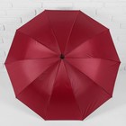 Зонт полуавтоматический «Однотонный», 10 спиц, R = 56 см, цвет бордовый/серебряный - Фото 2