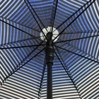 Зонт полуавтоматический «Полоска», 10 спиц, R = 56 см, цвет синий - Фото 3