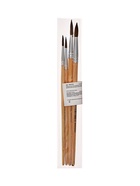Набор кистей для рисования, пони, 4 штуки: № 2, 4, 6, 8, круглые, деревянная ручка, международный размер 1827410 - фото 7503603