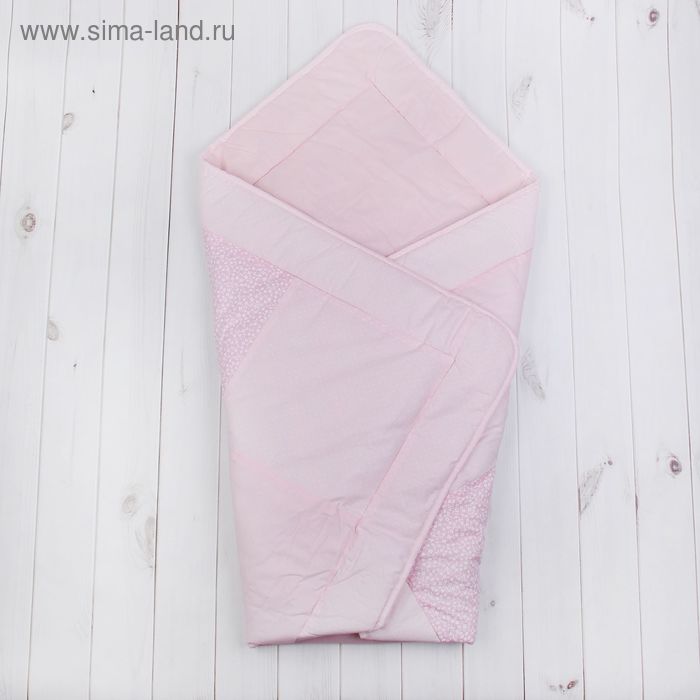 Конверт-одеяло лоскутное, размер 110*110 см, цвет розовый 3606 - Фото 1