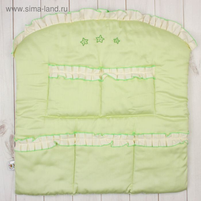 Карман в кроватку "Три медвежонка", размер 60*60 см, цвет зелёный 5044 - Фото 1