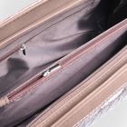 Сумка женская на молнии, 1 отдел, наружный карман, длинный ремень, цвет рыжий/бежевый - Фото 5