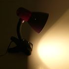 Лампа настольная Е27 220V с выкл. на зажиме "Фиолетовая" металл, пластик 25х10х13 см - Фото 2