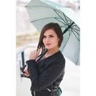 Зонт полуавтоматический «Однотонный», 10 спиц, R = 56 см, цвет зелёный/серебряный - Фото 6
