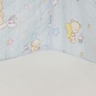 Бампер в кроватку, размер 360*40 см, цвет голубой 4012 - Фото 3