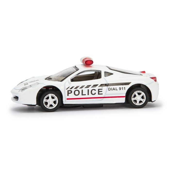 Машина металлическая «Полиция», инерционная, свет и звук, масштаб 1:43 - фото 1905393738