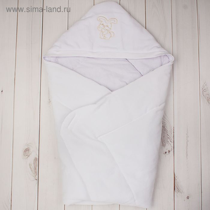 Конверт-одеяло с вышивкой, размер 90*90 см, цвет белый 2157 Бел - Фото 1