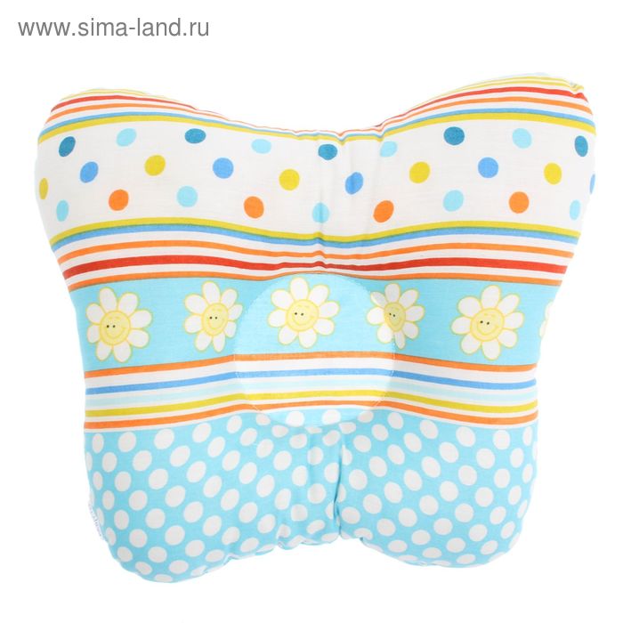 Подушка для новорожденного "Бабочка", размер 23*27 см, цвет МИКС 1147 - Фото 1