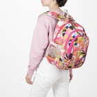 Рюкзак школьный, набор, отдел на молнии, 3 наружных кармана, 2 боковые сетки, с пеналом, цвет красный - Фото 2