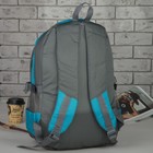Рюкзак молодёжный "Классика", отдел на молнии, 4 наружных кармана, 2 боковые сетки, с пеналом, цвет серый/синий - Фото 2