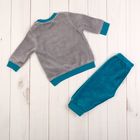 Комплект детский (толстовка, брюки), рост 74-80 см, цвет серо-синий - Фото 8