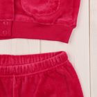 Комплект детский (толстовка с капюшоном, брюки), рост 62-68 см, цвет малиновый 585-AZ_М - Фото 8