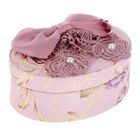 Шкатулка текстиль для украшений овал "Розовая дымка" 7х9,3х12 см - Фото 1