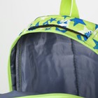 Рюкзак школьный, отдел на молнии, 3 наружных кармана, 2 боковые сетки, цвет зелёный - Фото 4